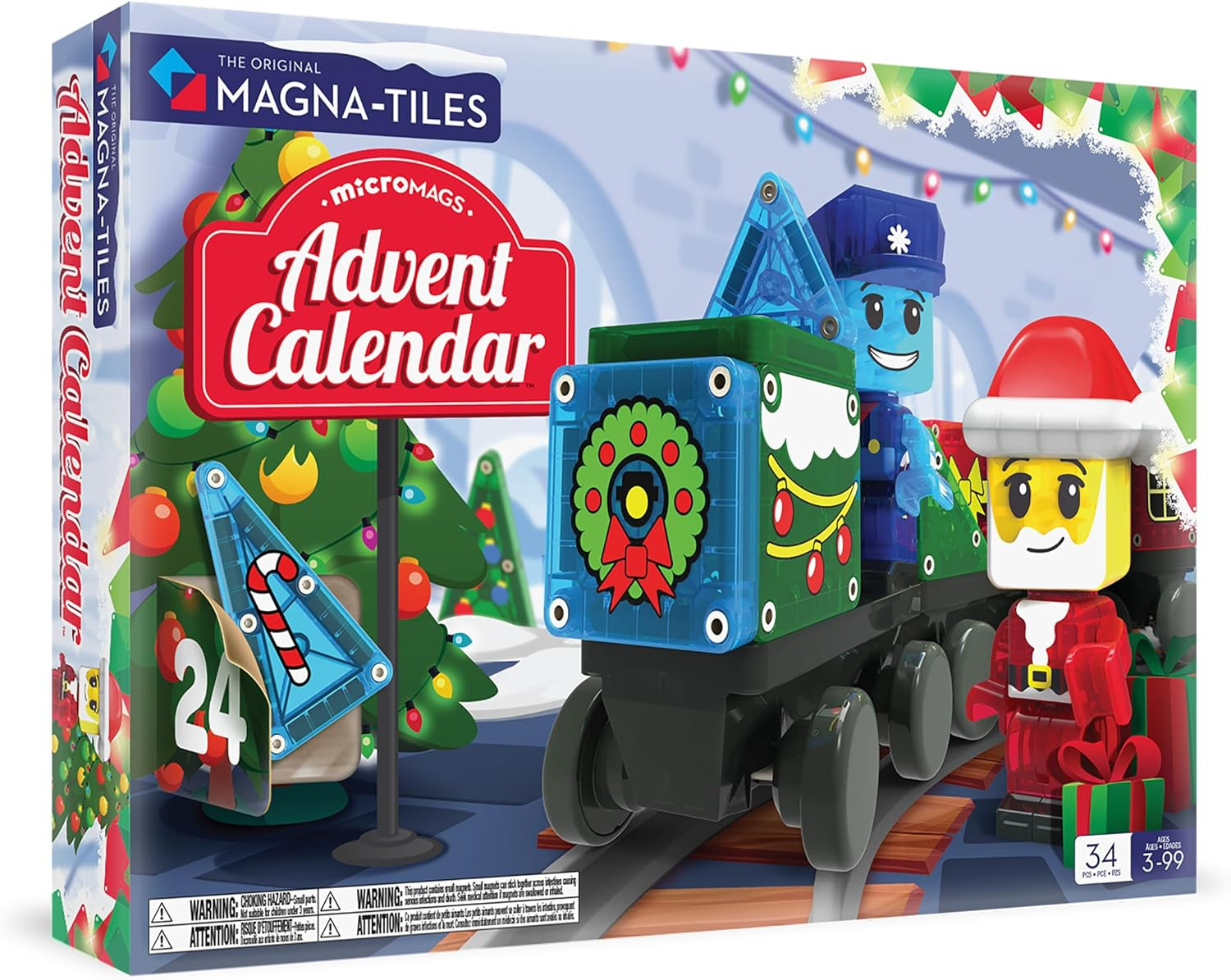 MAGNA-TILES Advent Calendar 34-Piece Magnetic Construction Set, The Original Magnetic Building Brand | Amazon (US)