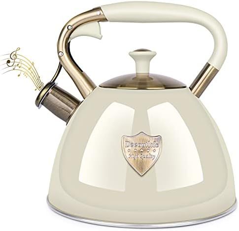 Tea Kettle Stove Top 3.17Quart Modern Whistling Tea Kettle-Surgical 5 Layer Stainless Steel Teake... | Amazon (US)