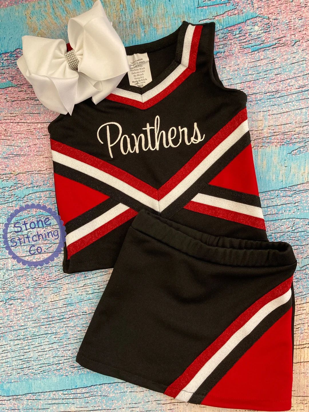 Red & Black Cheer Uniform Customized Cheerleading Uniform - Etsy | Etsy (US)