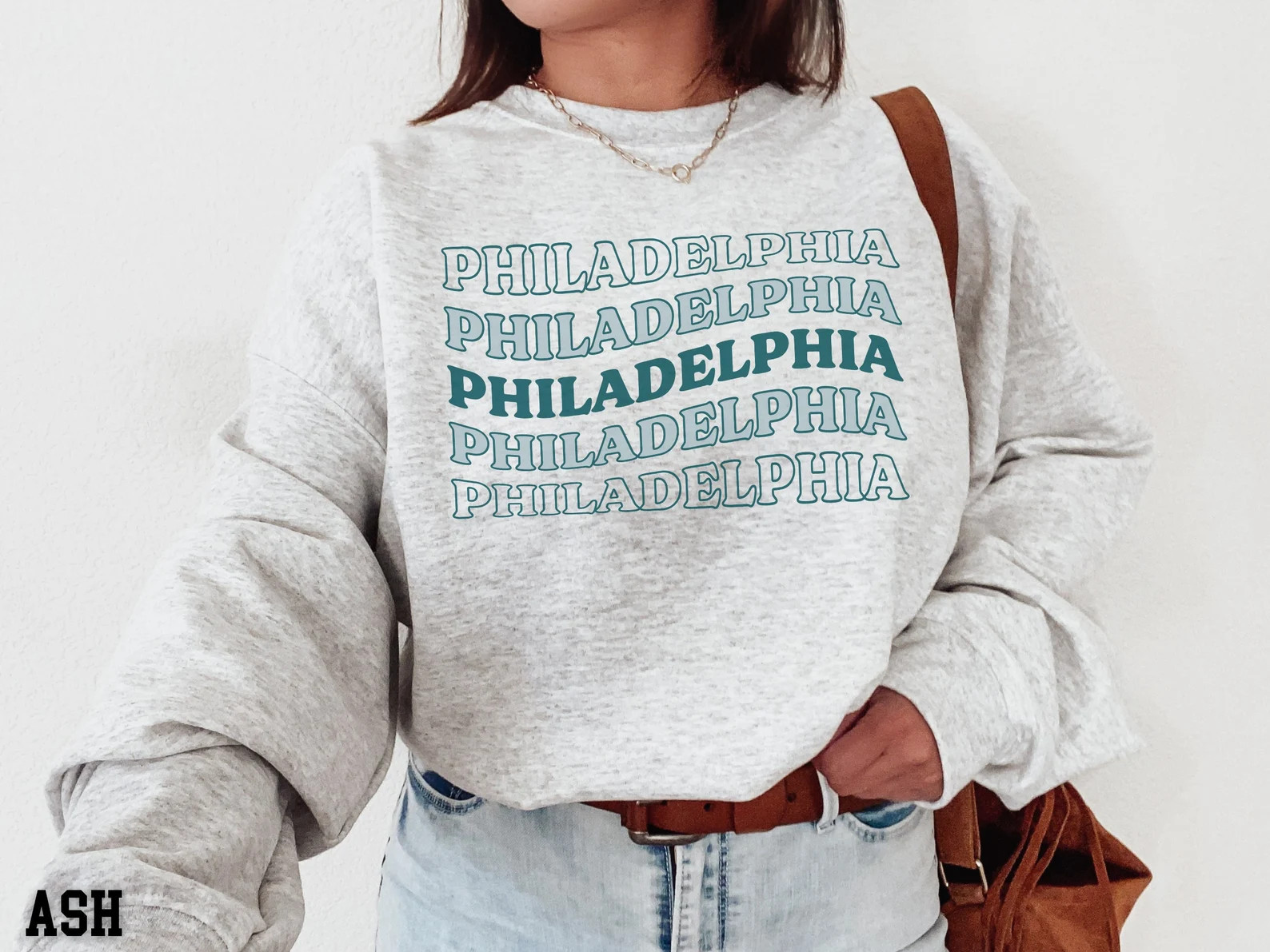 Philadelphia Crewneck Sweatshirt Game Day Apparel Cute - Etsy | Etsy (US)