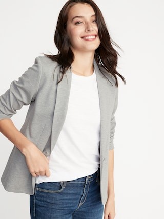 Classic Ponte-Knit Blazer for Women | Old Navy (US)