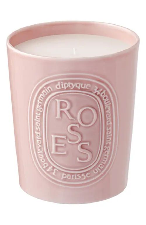 Diptyque Roses Large Scented Candle in Pink Vessel at Nordstrom, Size 21.1 Oz | Nordstrom