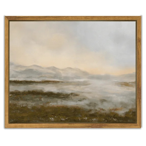 Drsoum Landscape Framed Canvas Wall Art Vintage Classical Prints Watercolor Dusk in The Forest Sk... | Walmart (US)