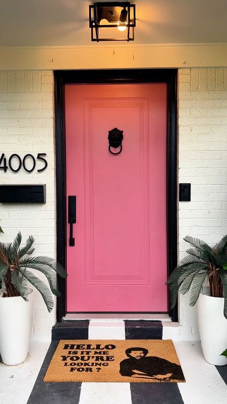 Front porch decor. Bachelorette pad edition. #frontporch #pinkdoor

#LTKhome #LTKFind #LTKstyletip