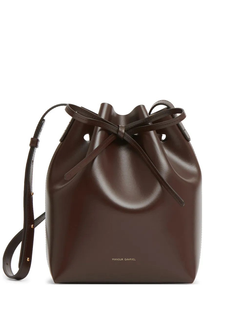 Mansur Gavriel Mini Bucket Bag | Brown | FARFETCH | Farfetch Global