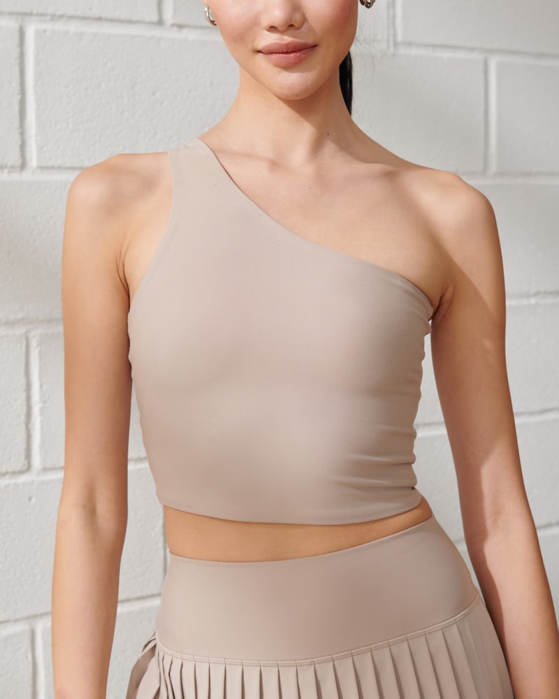 YPB sculptLUX One-Shoulder Strappy-Back Slim Tank | Abercrombie & Fitch (US)