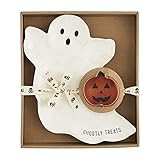 Amazon.com: Mud Pie Halloween Cookie Plate and Cookie Cutter Set, Ghost, ghost 12" x 10" | cutter... | Amazon (US)