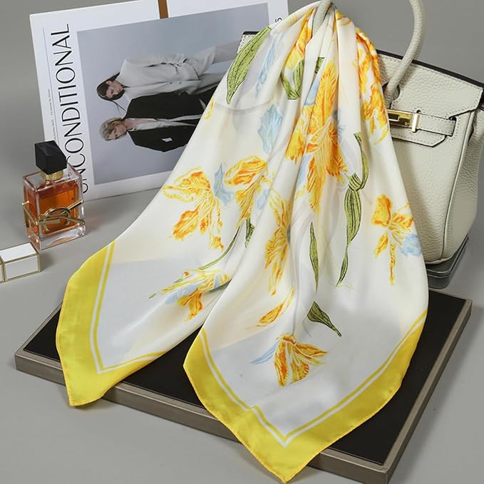 Sumolux Head Hair Scarf for Women Like Satin Silk Scarf Bandana Hair Wrapping Night Large Square ... | Amazon (US)