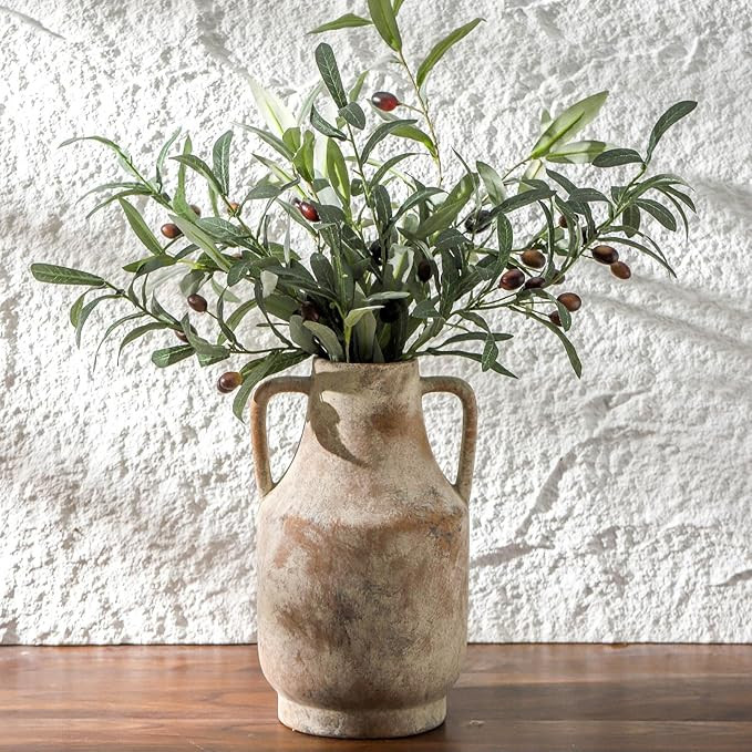 Mitt&Ditt Ceramic Vase, Neutral Flower Vase with Handles, 11 inch Tall vase for Centerpieces, Lar... | Amazon (US)