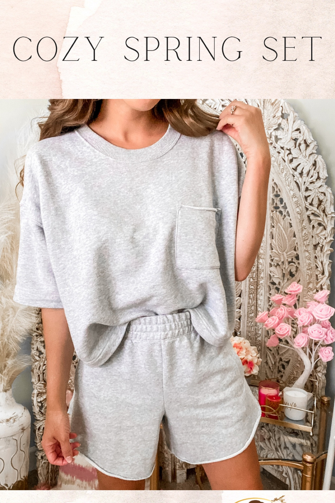 Cozy short sleeve sweatshirt and shorts set for spring and summer 🫶

#LTKunder50 #LTKFind #LTKSeasonal