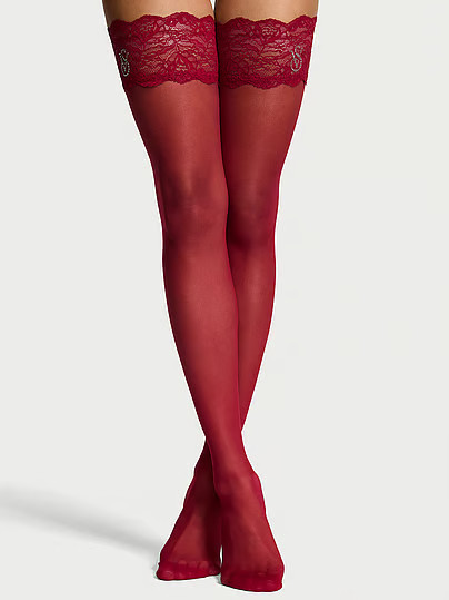 Very Sexy Lace Top Thigh Highs, Red, XS - Women's Hosiery - Victoria's Secret | Victoria's Secret (US / CA )