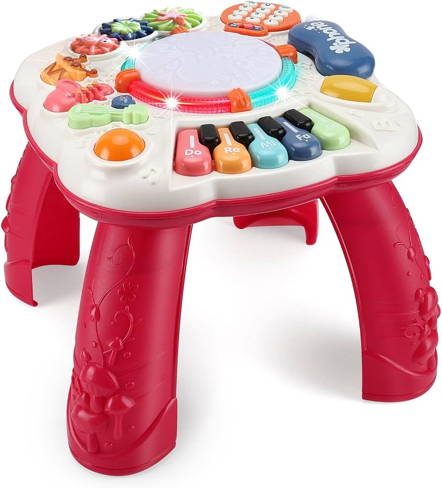 BACCOW Baby Toys 6 to 12-18 Months, Musical Activity Table for 1 Year Old Boys Girls Gifts, Toddl... | Amazon (US)
