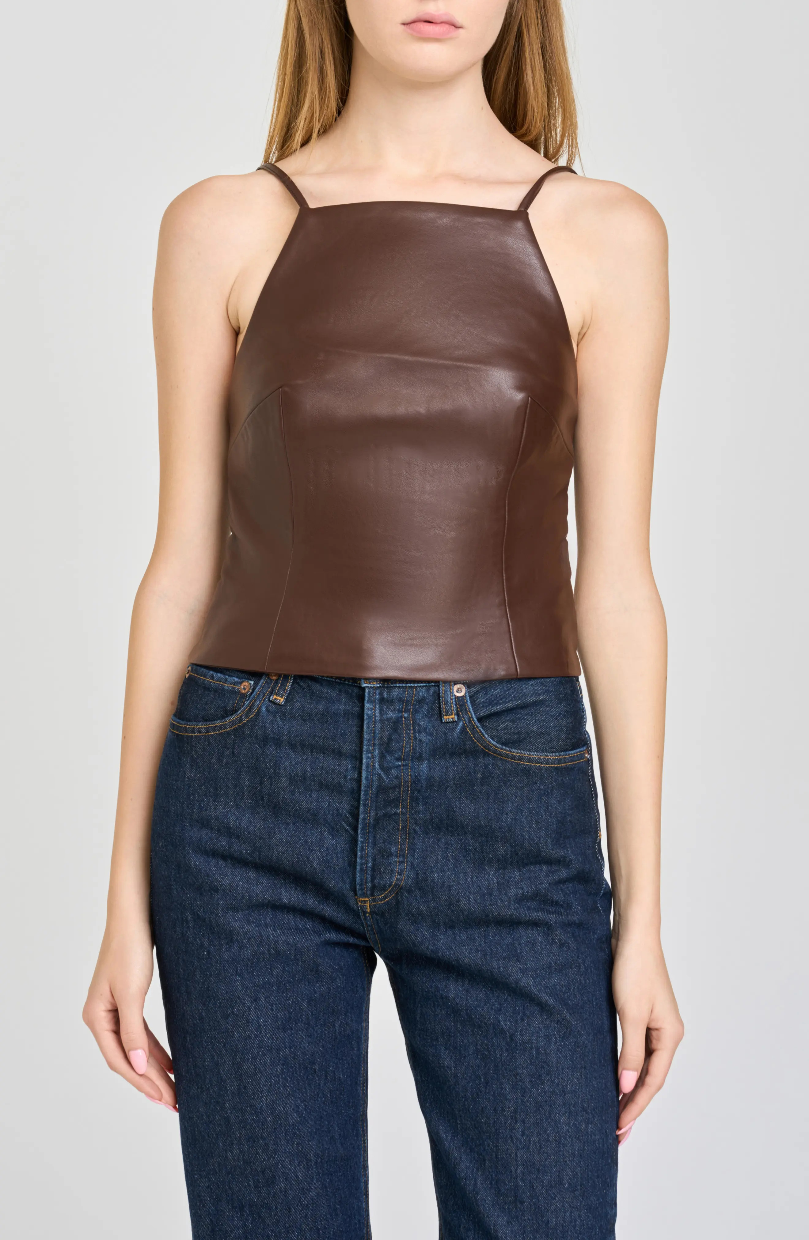 Veronica Faux Leather Cami Top (Women) | Nordstrom | Nordstrom