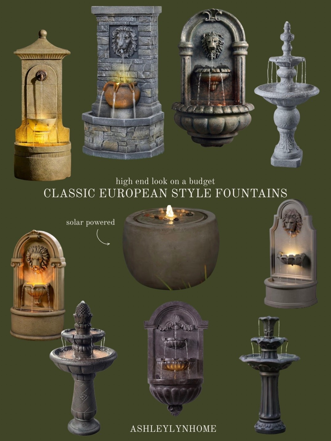 These outdoor fountains look far more expensive than they are. If you love that timeless European garden feel, these are some of the best affordable finds I’ve come across lately. Classic silhouettes, stone-inspired finishes, and such a high-end look without the designer price tag.

#LTKHome #LTKSeasonal #LTKSaleAlert