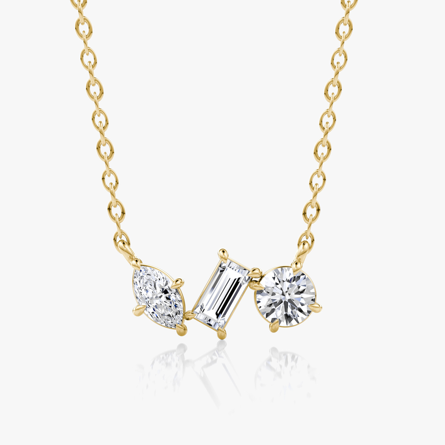 Petite Orion Three Stone Necklace | Vrai and Oro