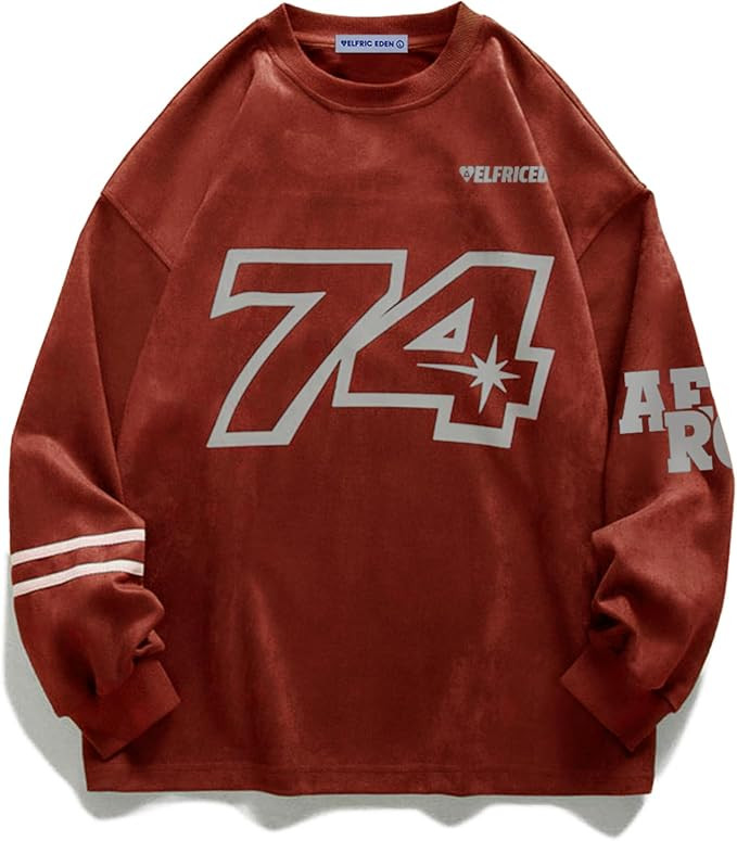 Aelfric Eden Oversized Crewneck Sweatshirts for Men Vintage Graphic Pullover Loose Fit Streetwear... | Amazon (US)