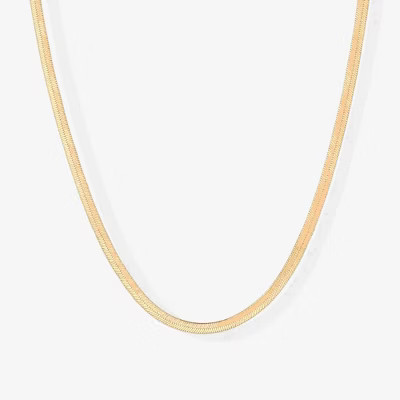 Hollywood Sensation Snake Chain Necklace – Sleek and Timeless Elegance 14 Inches Gold | Target