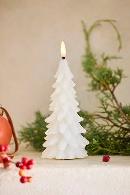 Flameless Wax Tree Pillar Candle | Anthropologie (US)