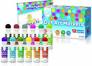 Ultimate Stationery Dot Markers | Bingo Daubers 12 Washable Color Dot Markers For Toddlers, Toddl... | Amazon (US)