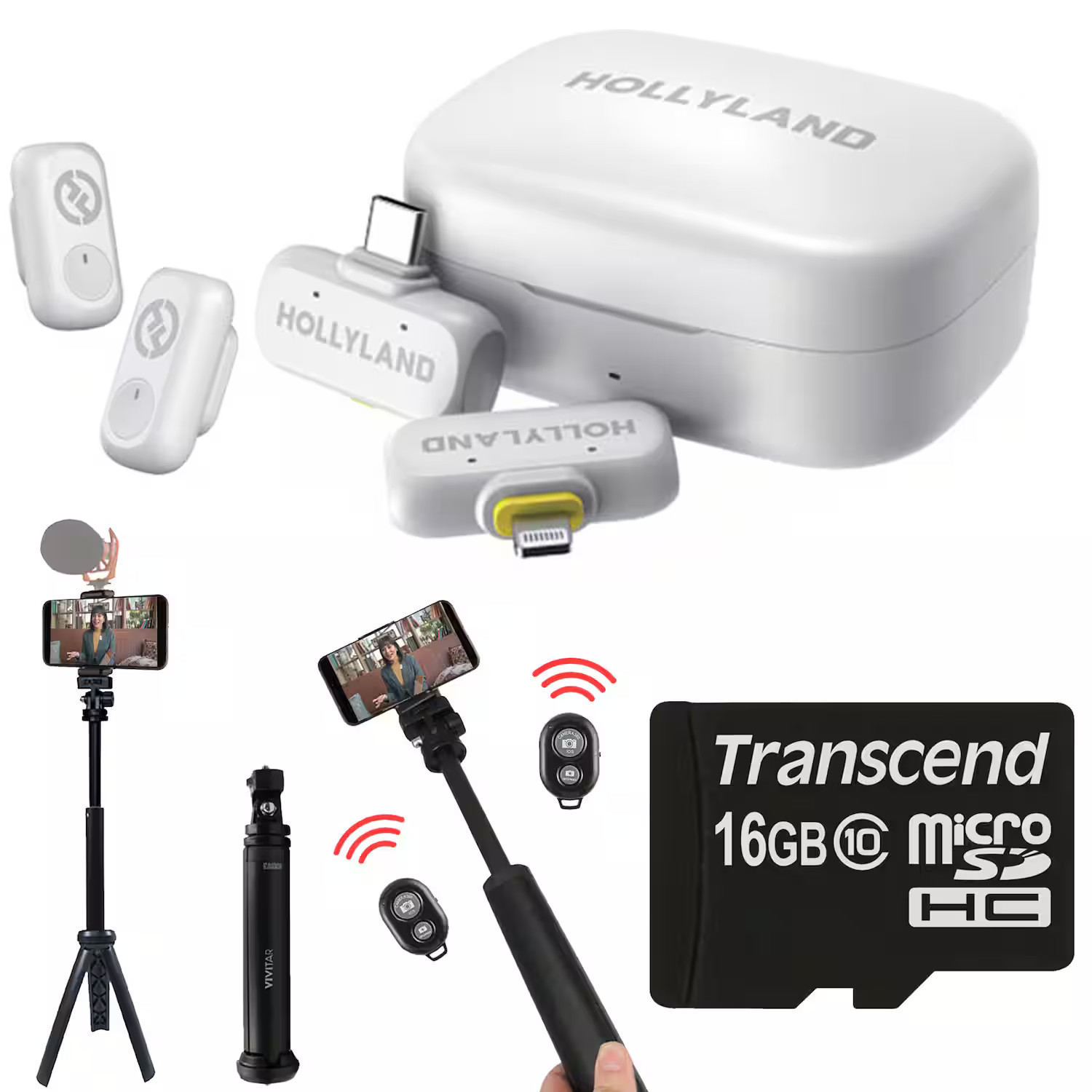 HOLLYLAND - LARK A1 Combo Mic System for Mobile Devices Content Creation Bundle | Best Buy U.S.