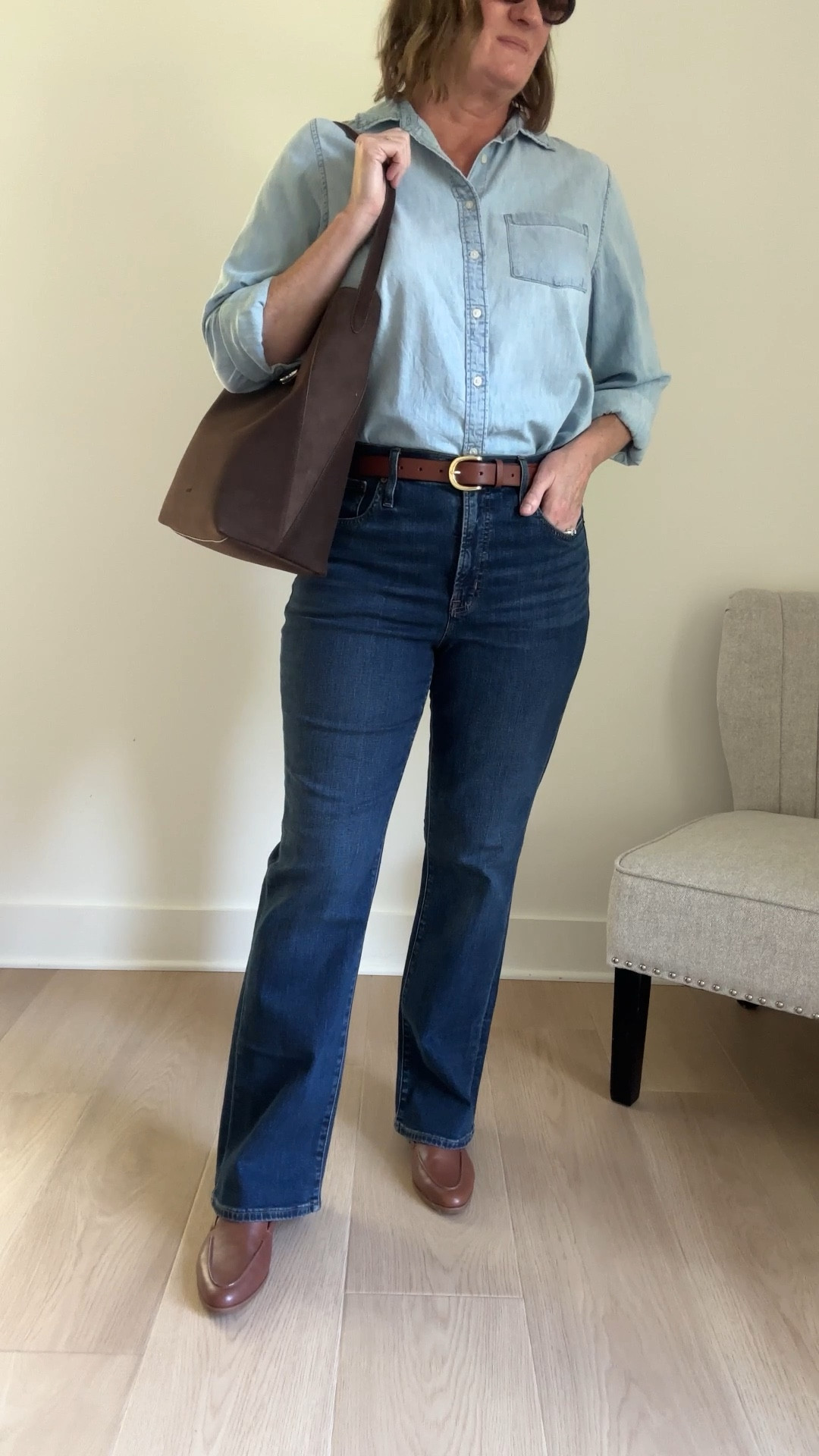 Happy National Handbag Day!  👜 My outfit is a denim on denim look with brown loafers and accessories ✔️ Cafune has released their fall bag collection and this is their Drop Hobo bag in Dark Rosewood Suede, the perfect brown color for the fall season.

Shop the bag here ➡️ https://www.ca-fune.com/collections/fall-collection/products/drop-hobo-dark-rosewoodsuede

#LTKSeasonal #LTKVideo #LTKMidsize