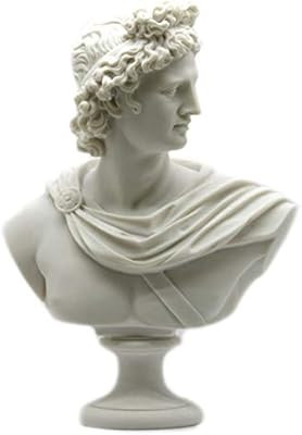 Apollo Greek Roman God Bust Head Statue Cast Marble Sculpture Handmade 12.6΄΄ | Amazon (US)