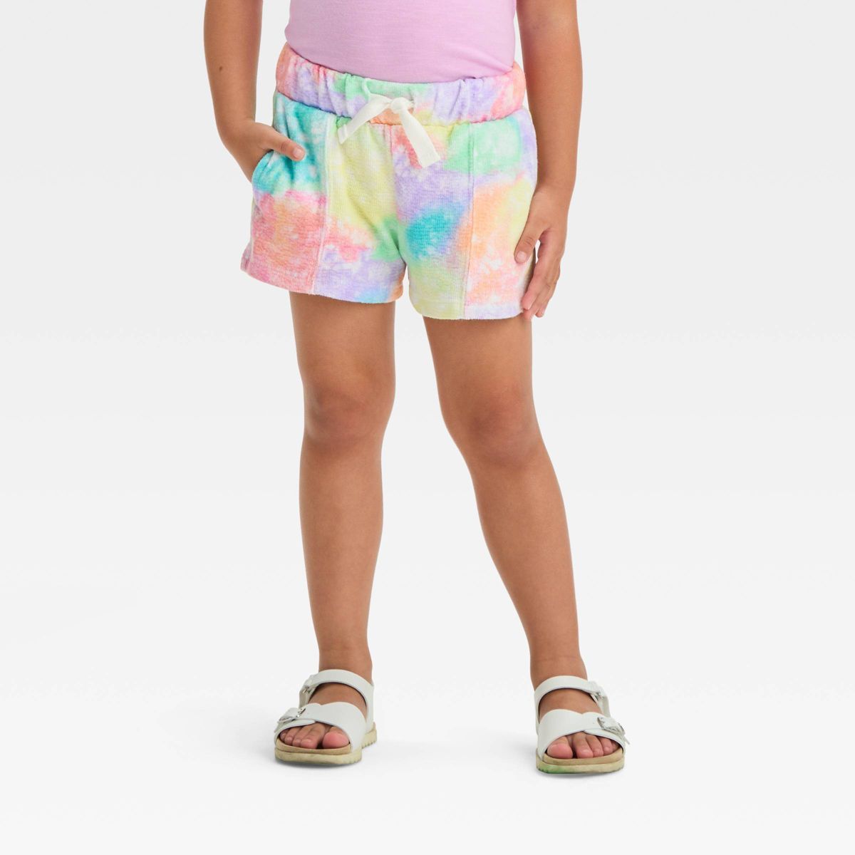Toddler Girls' Rainbow Tie-Dye Shorts - Cat & Jack™ | Target