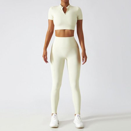 Yoga Set Fitness Sports Set Workout Clothes For Women Gym Set Womens Outfits Crop Top Yoga Pants Yog | Walmart (US)