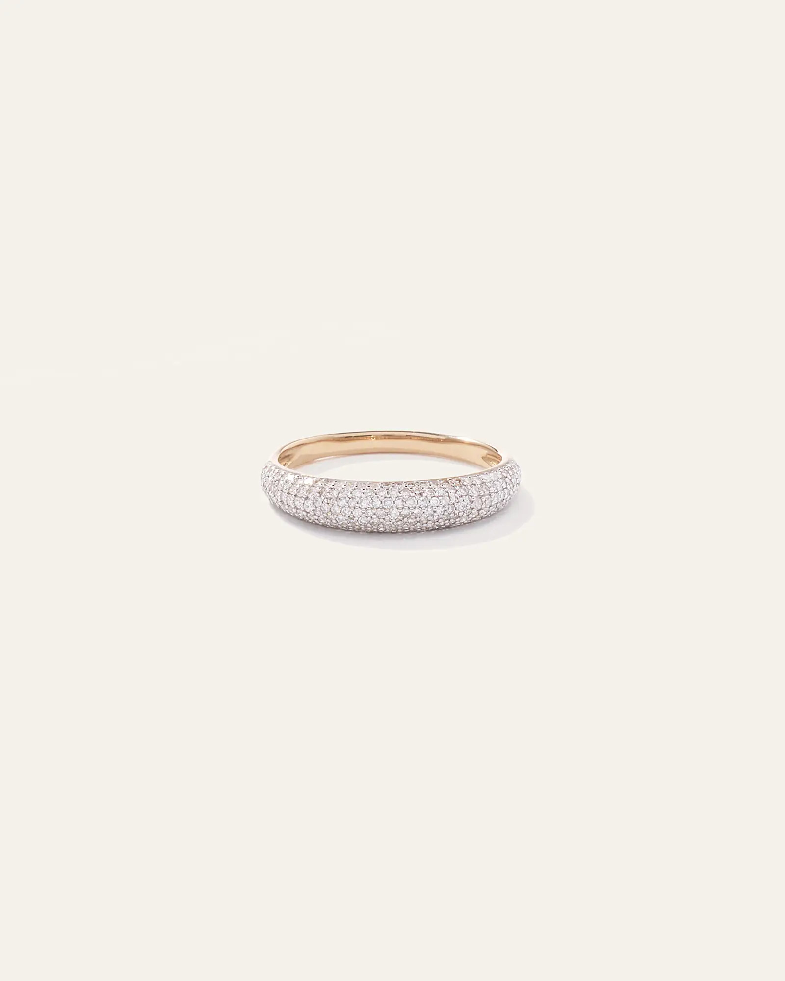 14K Gold Diamond Pave Dome Ring | Quince
