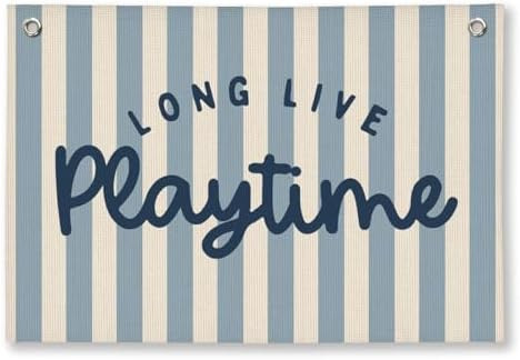 Playroom Wall Decor, Kids Toddler Boy Playroom Decor Hanging Linen Banner,Play Room Wall Decor fo... | Amazon (US)