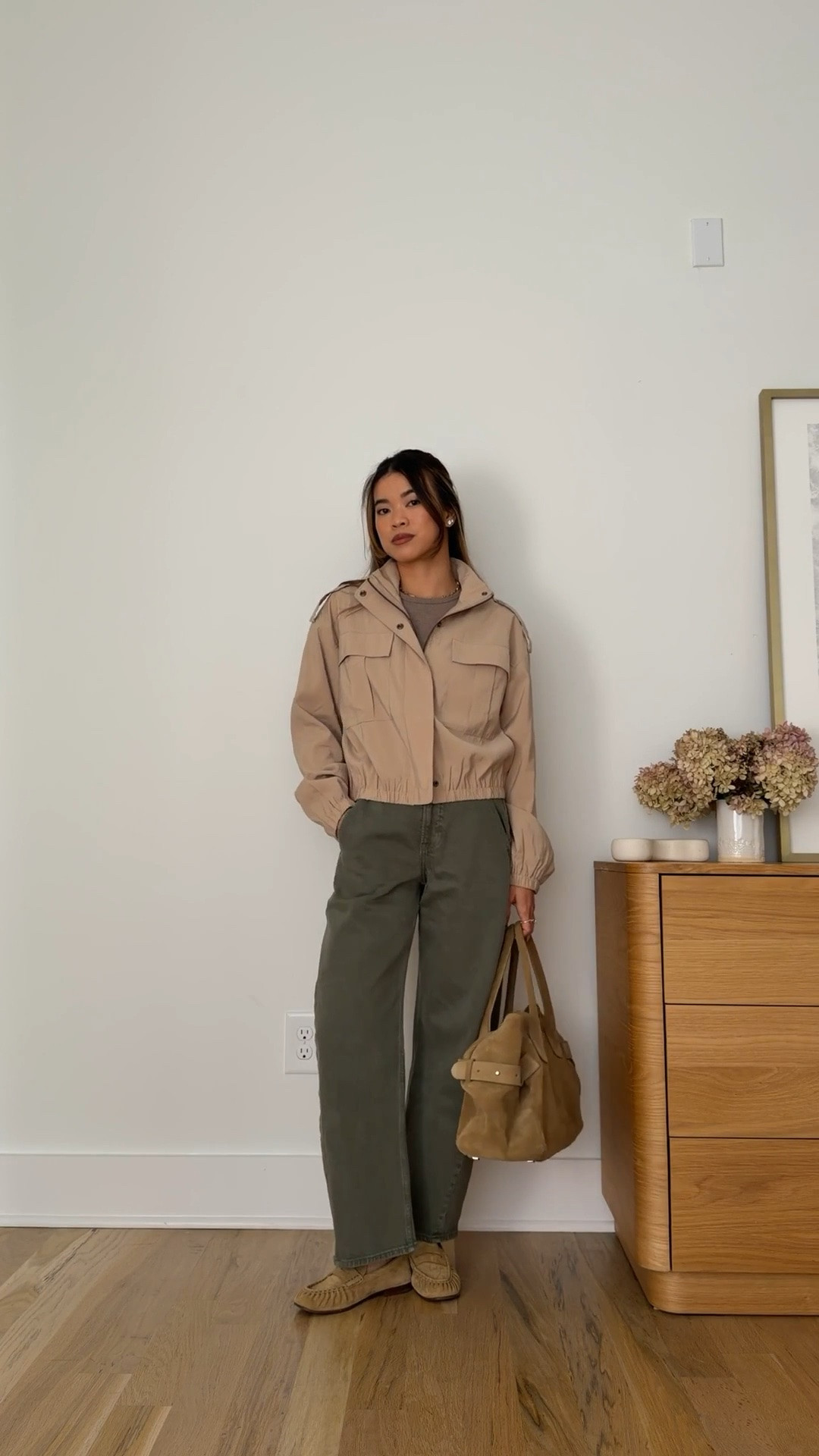 I love these @SEZANE loafers for the fall. The suede accessories are so chic!

Sizing info:
-Evereve Shayna Military Jacket (Size Small in Khaki) 
-Abercrombie Bra-Free Rib High-Neck Tank (Size XS in Light Brown) 
-Abercrombie High Rise barrel Jean (Size 24 Short in Olive)

Petite style, petite fashion, mom outfit, mom style, petite pants, petite outfit ideas, petite outfits, best pants for petite, petite jeans, spring style, spring outfits, vacation outfits, summer outfits, fall jeans, fall pants, autumn top, petite fall outfits, Abercrombie jeans, evereve, autumn jacket, windbreaker, cropped trench coat

#LTKootd #LTKSeasonal #LTKPetite