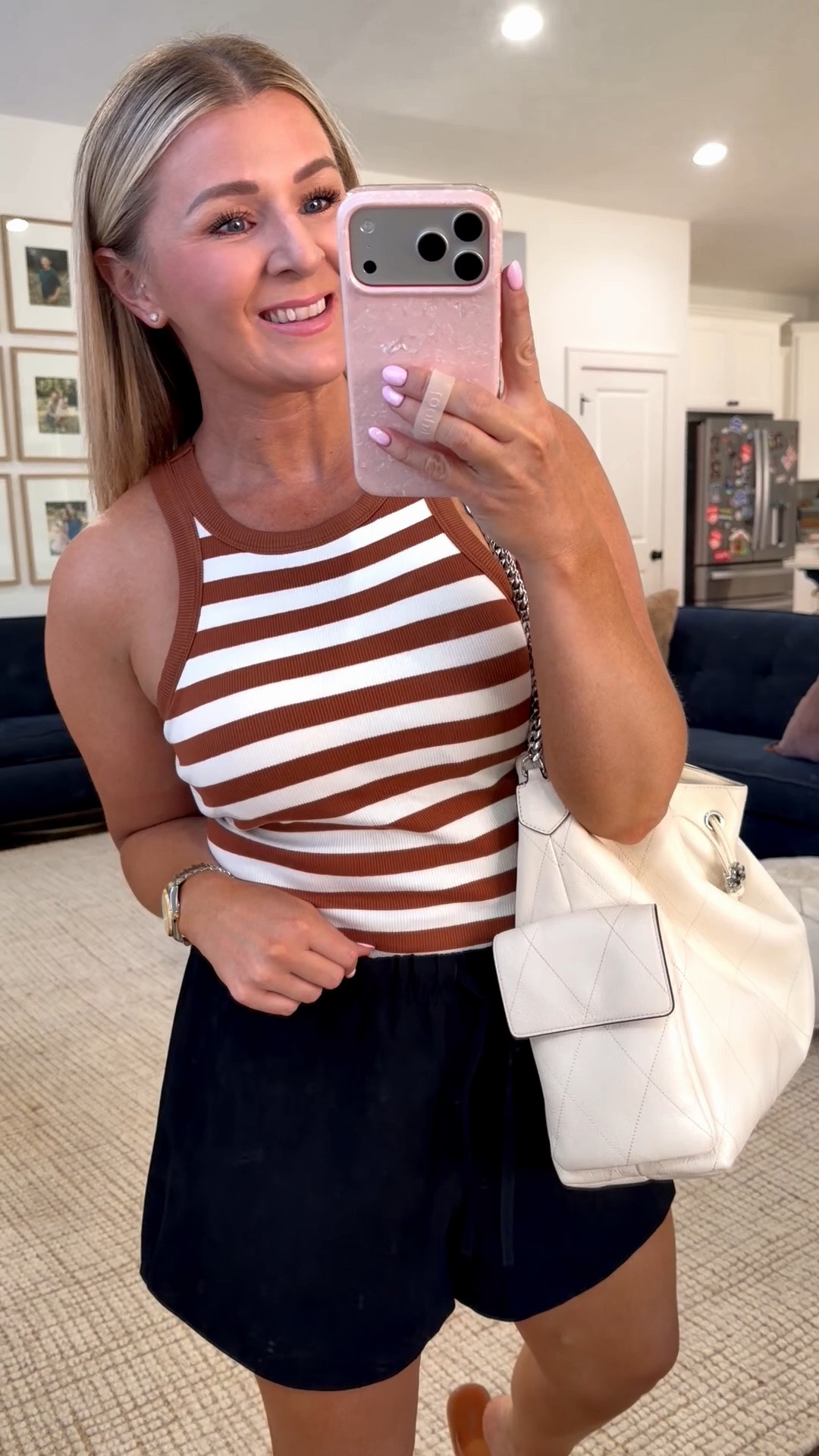 Casual summer outfit idea 

Medium tank but could have done a small
Medium shorts
Flip flops are TTS

#LTKootd #LTKOver40 #LTKSeasonal