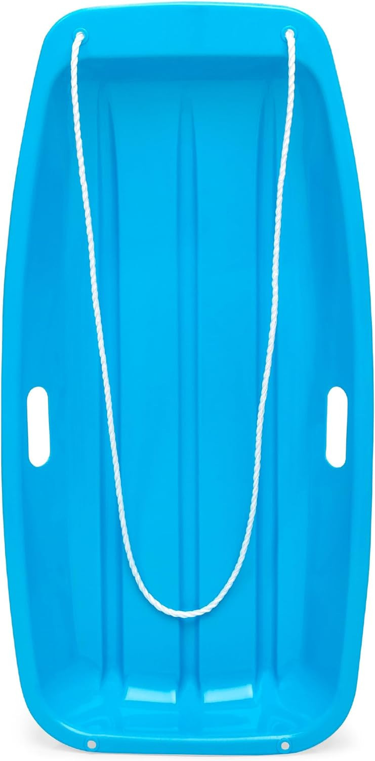 Best Choice Products 35in Kids Plastic Toboggan Snow Sled w/Pull Rope, 2 Handles | Amazon (US)