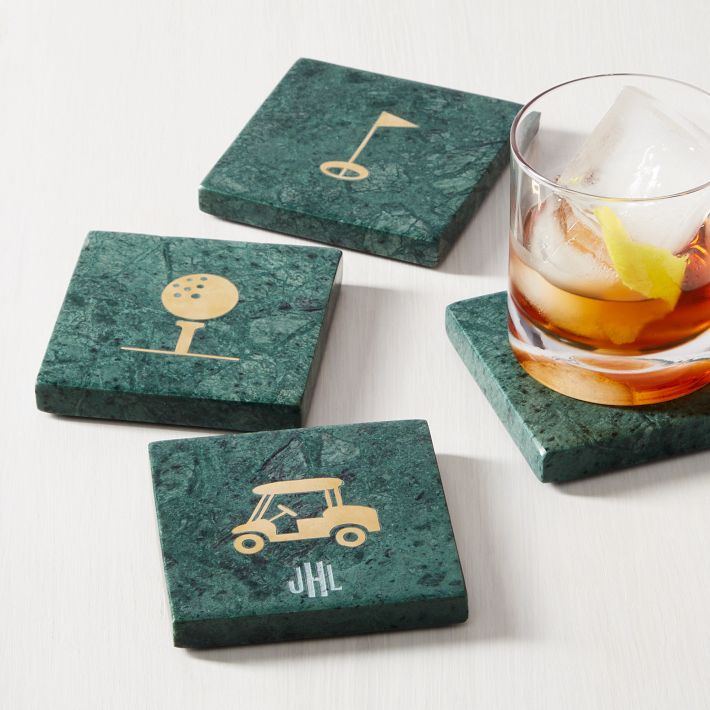Golf Marble Coasters, Set of 4 | Mark and Graham