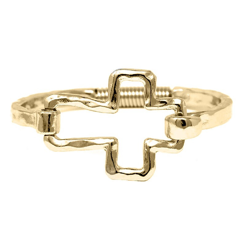 Cross Bangle. Cross Bracelet. Hammered Cross Bangle. Silver Cross Bangle. Gold Cross Bangle. Cros... | Etsy (US)