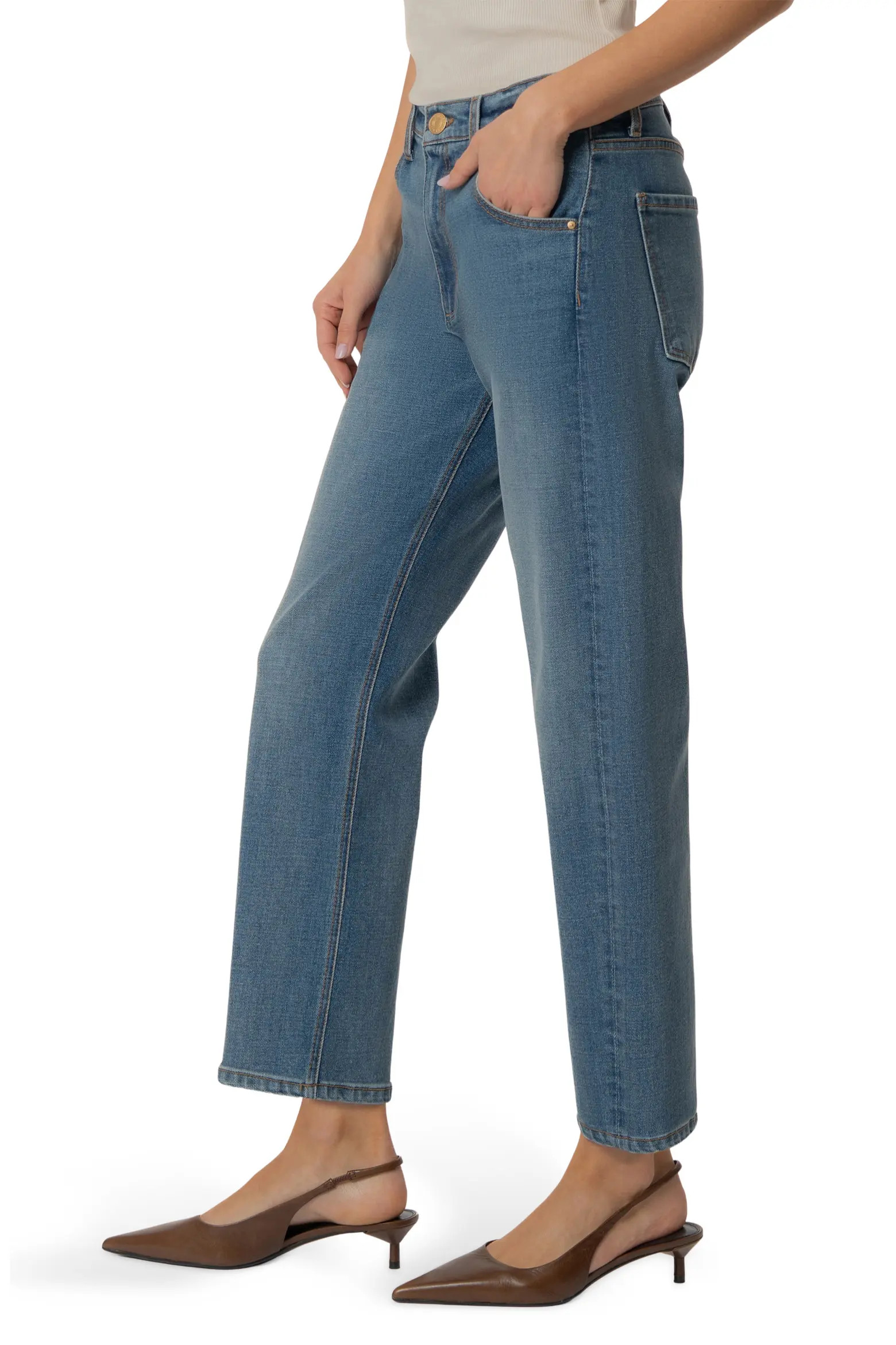 Kit High Waist Ankle Baggy Straight Leg Jeans (Women) | Nordstrom | Nordstrom