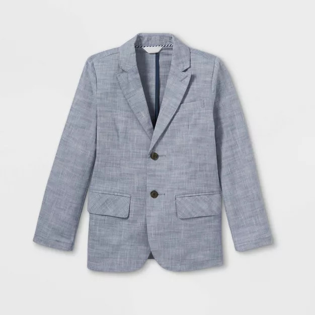 Boys' Chambray Blazer Jacket - Cat & Jack™ Blue | Target