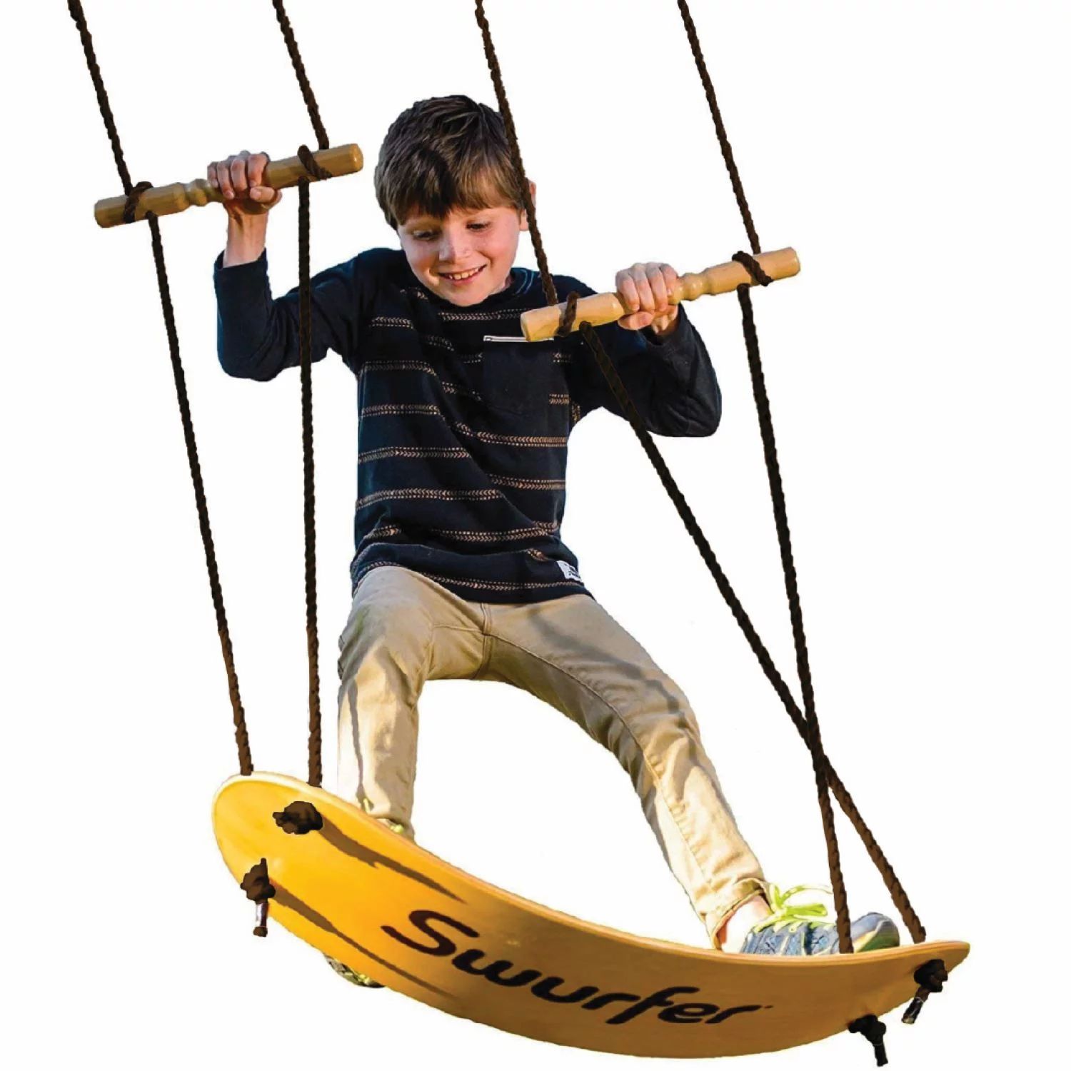 Swurfer The Original Stand up Surfing Swing, Wooden Outdoor Swing for Kids and Adults | Walmart (US)