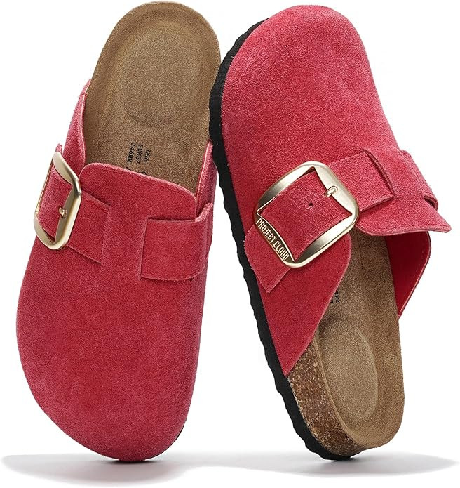 Project Cloud 100% Genuine Leather Clogs for Women Shoes - Memory Foam Insole, Non-Slip & Natural... | Amazon (US)