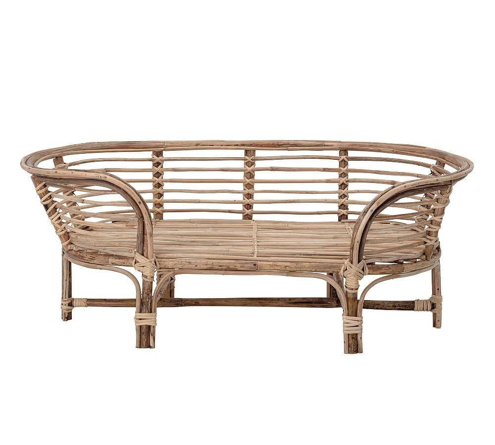 Rattan Frame Pet Bed with Cushion, Natural, 36""W x 18""H | Pottery Barn (US)