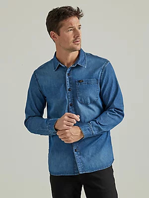 Men's Extreme Motion All Purpose Denim Button Down Shirt | Lee Jeans