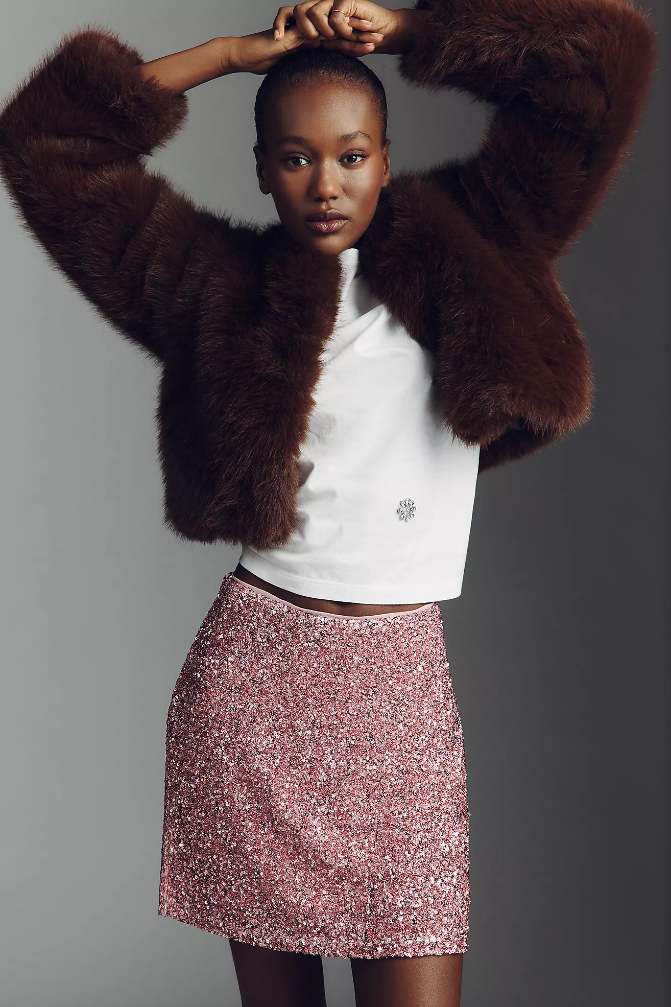 The Tilda Sequin Mini Slip Skirt | Anthropologie (US)