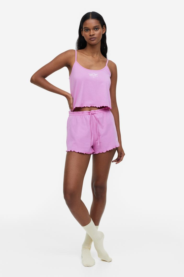Schlafshirt und Shorts | H&M (DE, AT, CH, NL, FI)