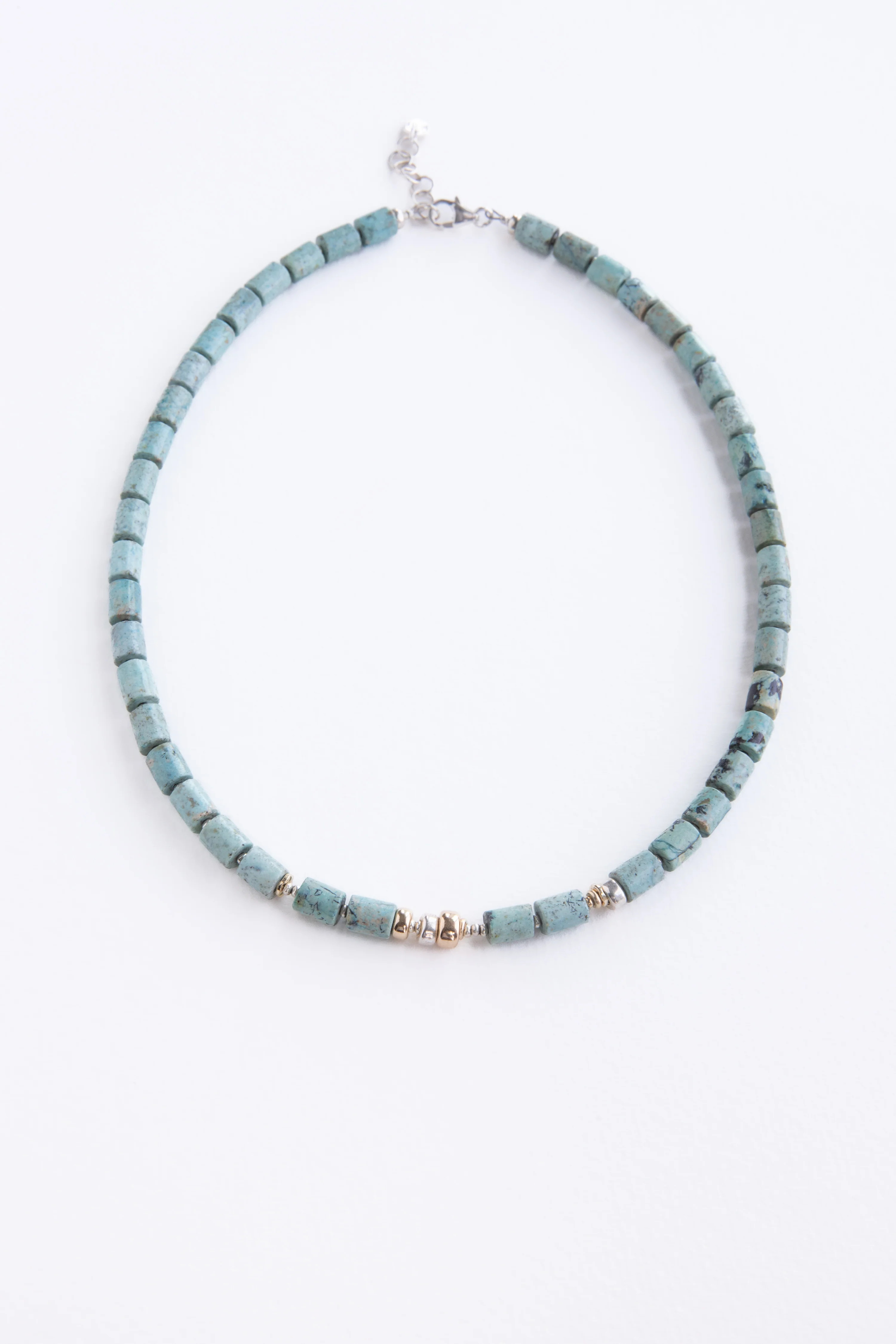 Chunky Turquoise Tube Necklace | Honey+Ice