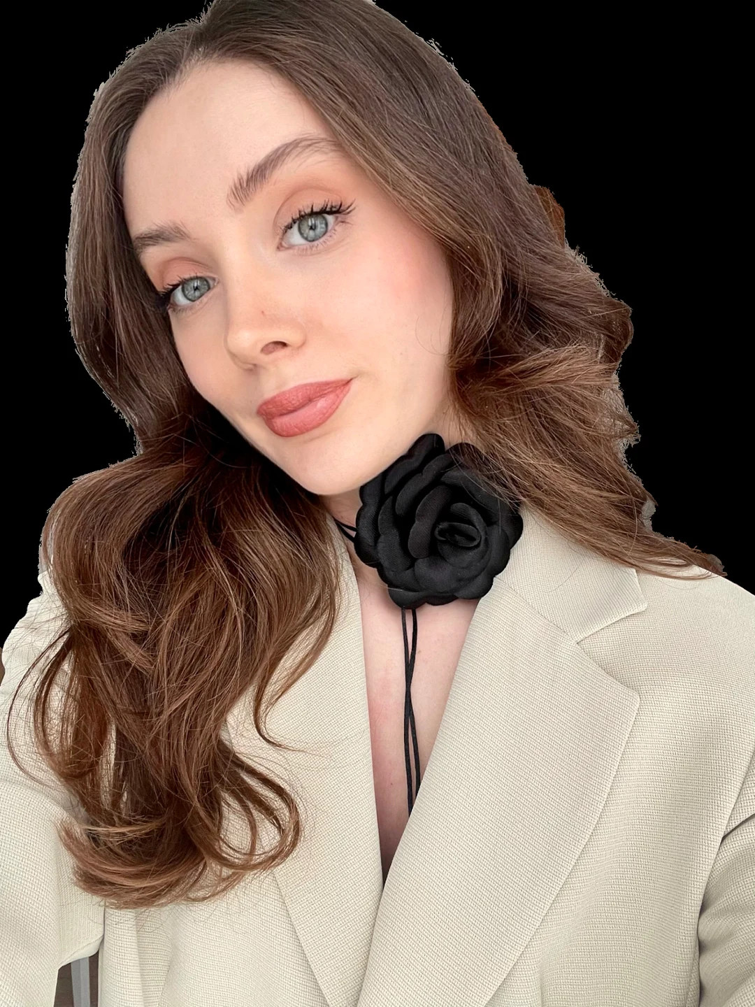 Rose Flower Choker Necklace Different Colour  A Timeless - Etsy | Etsy (US)