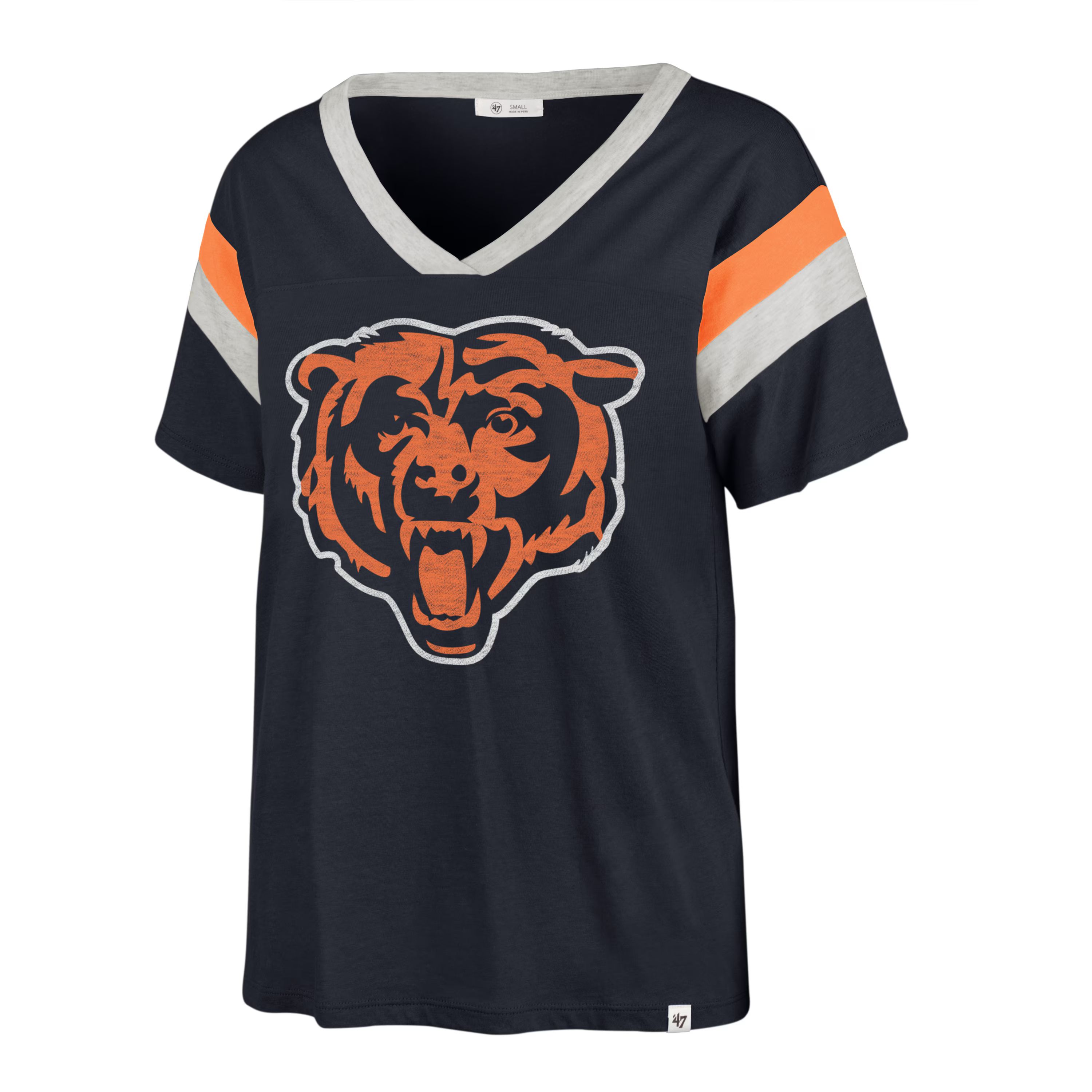 Chicago Bears '47 Women's Phoenix V-Neck T-Shirt - Navy | Fanatics