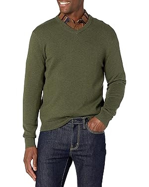 Amazon Essentials Men's V-Neck Sweater (Available in Big & Tall) | Amazon (US)