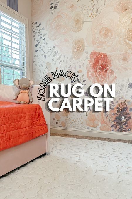 How to put a rug on top of carpet! This is the best solution to prevent bunching and walking  

#LTKstyletip #LTKFind #LTKhome