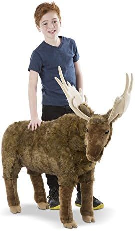 Melissa & Doug Standing Lifelike Plush Giant Moose Stuffed Animal (38 x 41.5 x 13 in) | Amazon (US)