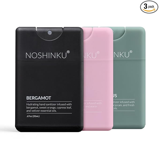 Noshinku - Refillable Hand Sanitizer Discovery 3-Pack, Travel Size Spray with Hydrating Botanical... | Amazon (US)